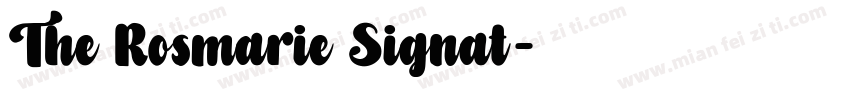 The Rosmarie Signat字体转换